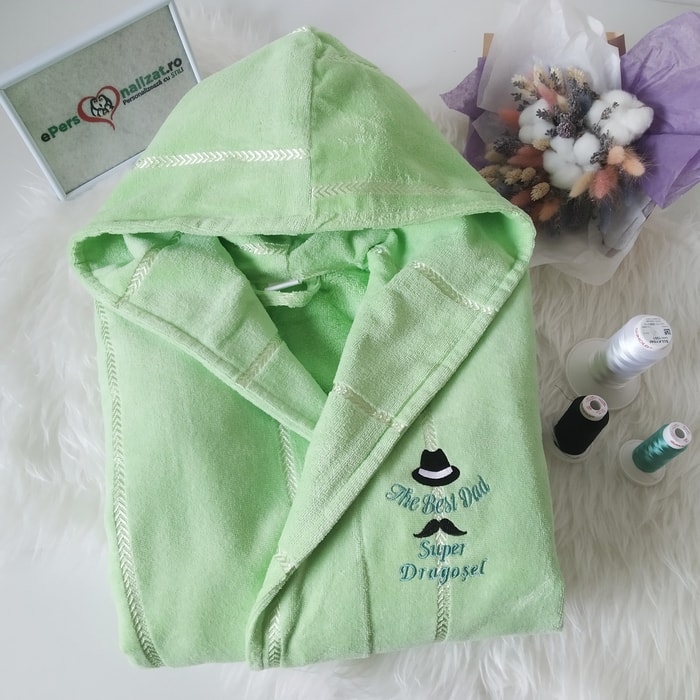 Halat barbati verde personalizat best dad