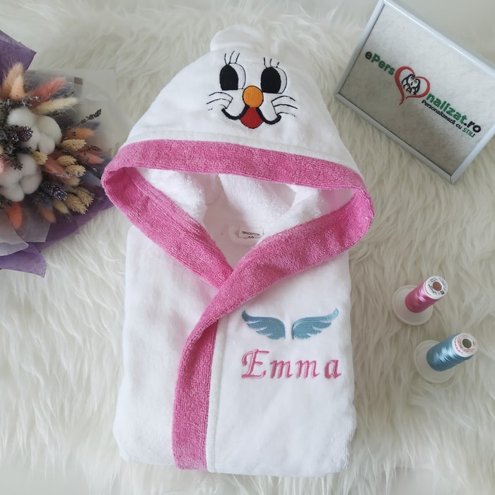 halat fete personalizat bordura roz