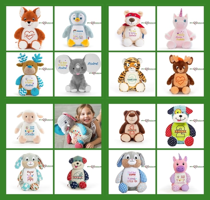 jucarii de plus personalizate prin broderie