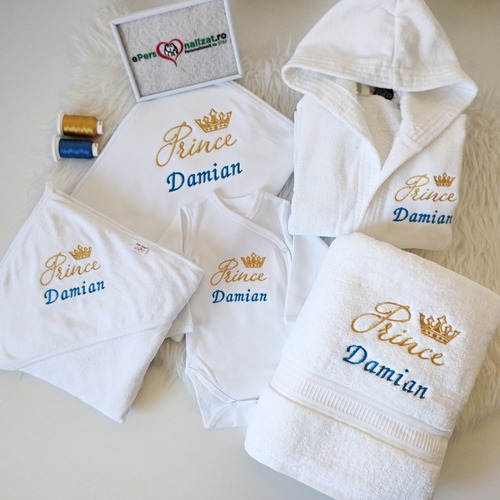 Set cadou personalizat botez baiat